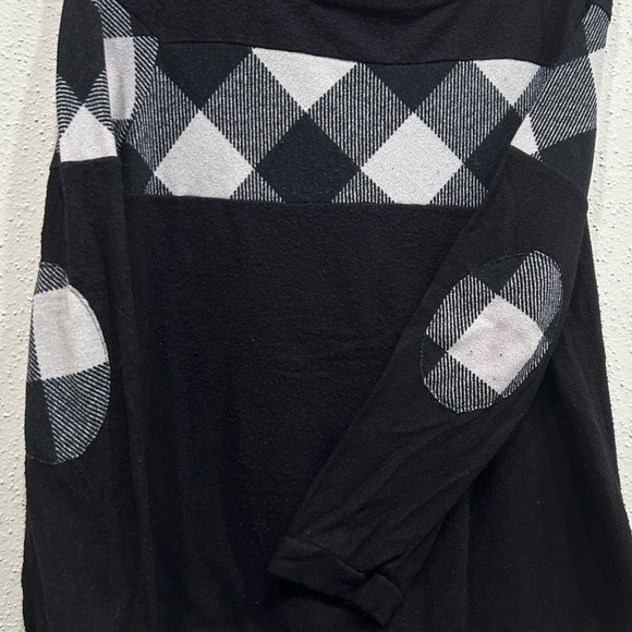 White Birch Black Sweater with White Diamond Pattern - Picture 3 of 4